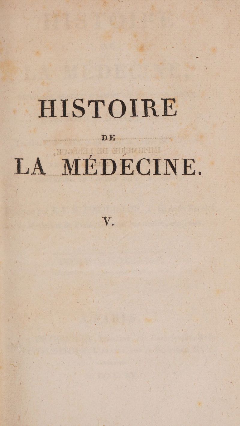HISTOIRE LA MÉDECINE. Y;