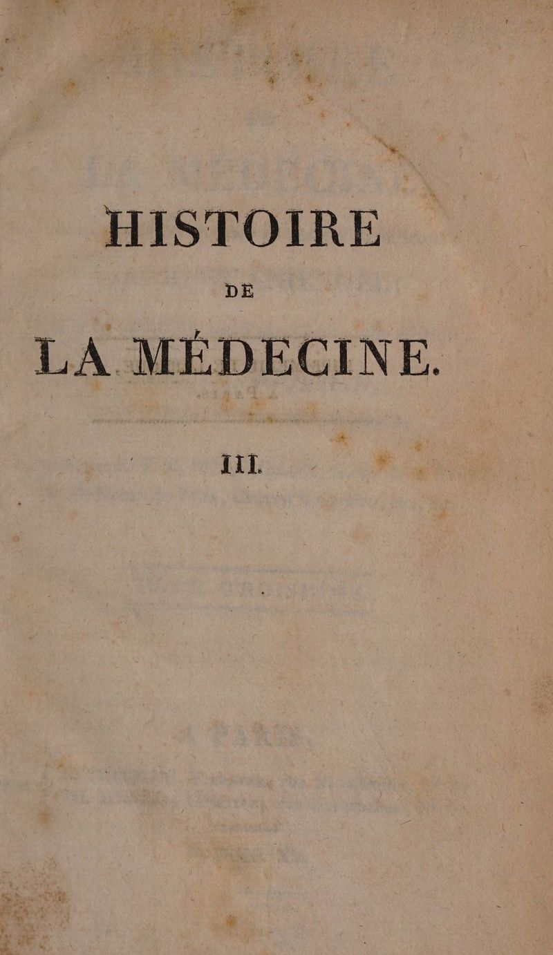 HISTOIRE DE LA MÉDECINE. ITT. $