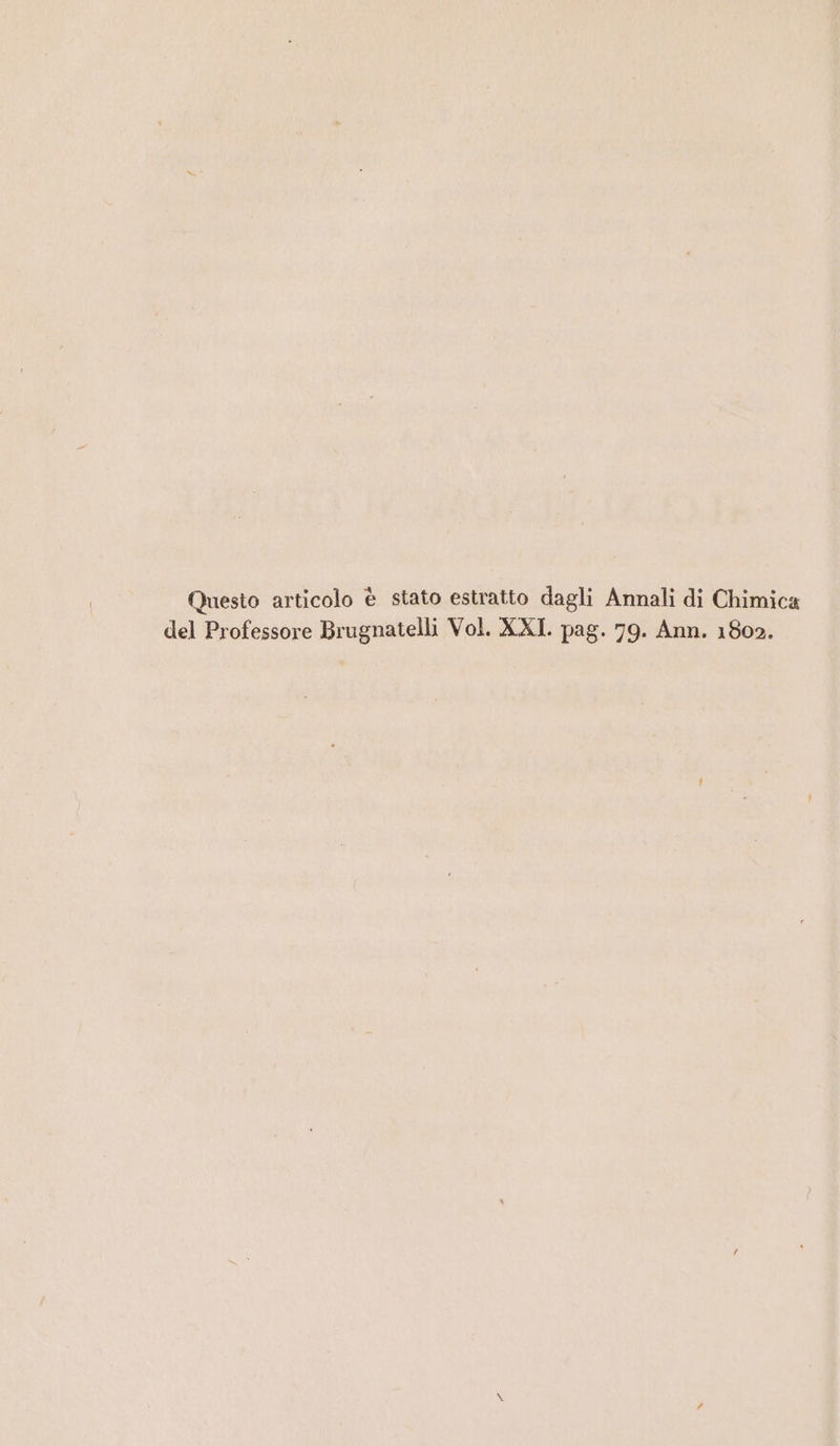 Questo articolo è stato estratto dagli Annali di Chimica