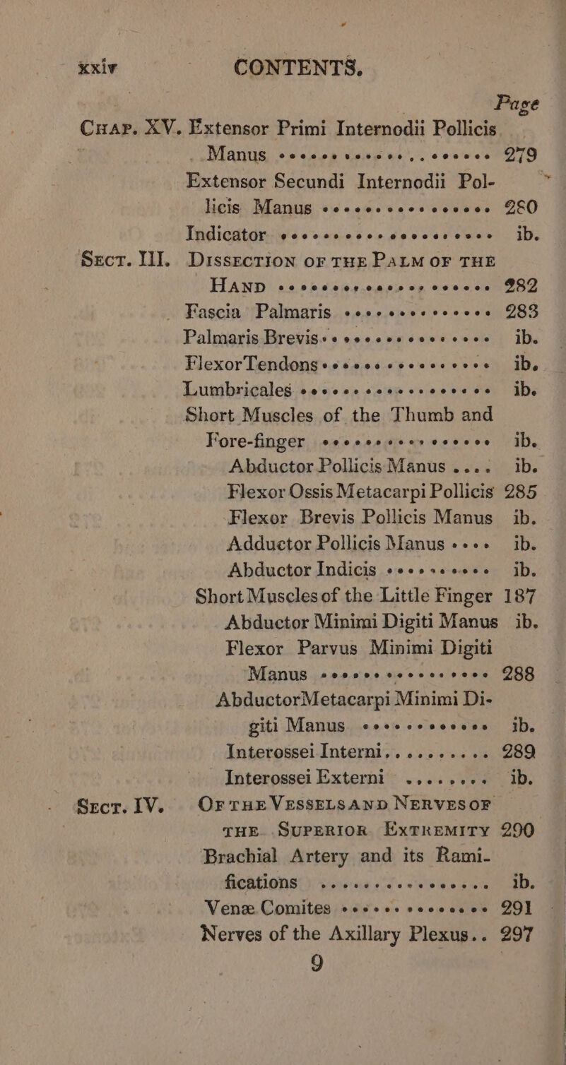Page Sect. II. licis IManus ©8866 08 0808 600808 280 ib. Hanp se eee eaer CHL S OY COL CCE Srcr. IV. FlexorTendons ««eeee eeevecoe - bien Fore-finger CCOSSH Fees OHOZCEO 282 283 ib. ib. ib. ib. ib. Adductor Pollicis Manus «++. Abductor Indicis ¢++++ss0e. Manus seep esrerees voce 288 giti Manus «eosscssccces Interossei Interni,......... Interossei Externi ......-. Nerves of the Axillary Plexus.. 9 297 aa