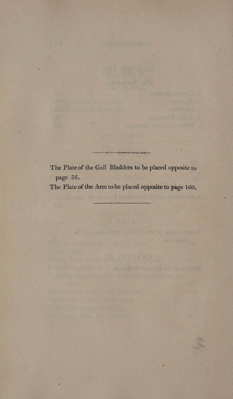 en The Plate of the Gall Bladders to be placed opposite to page 56. The Plate of the Arm tobe placed opposite to page 160.