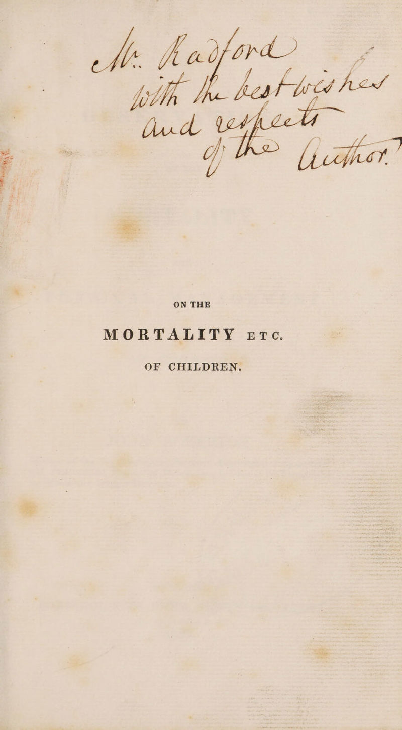 MORTALITY eve. OF CHILDREN.