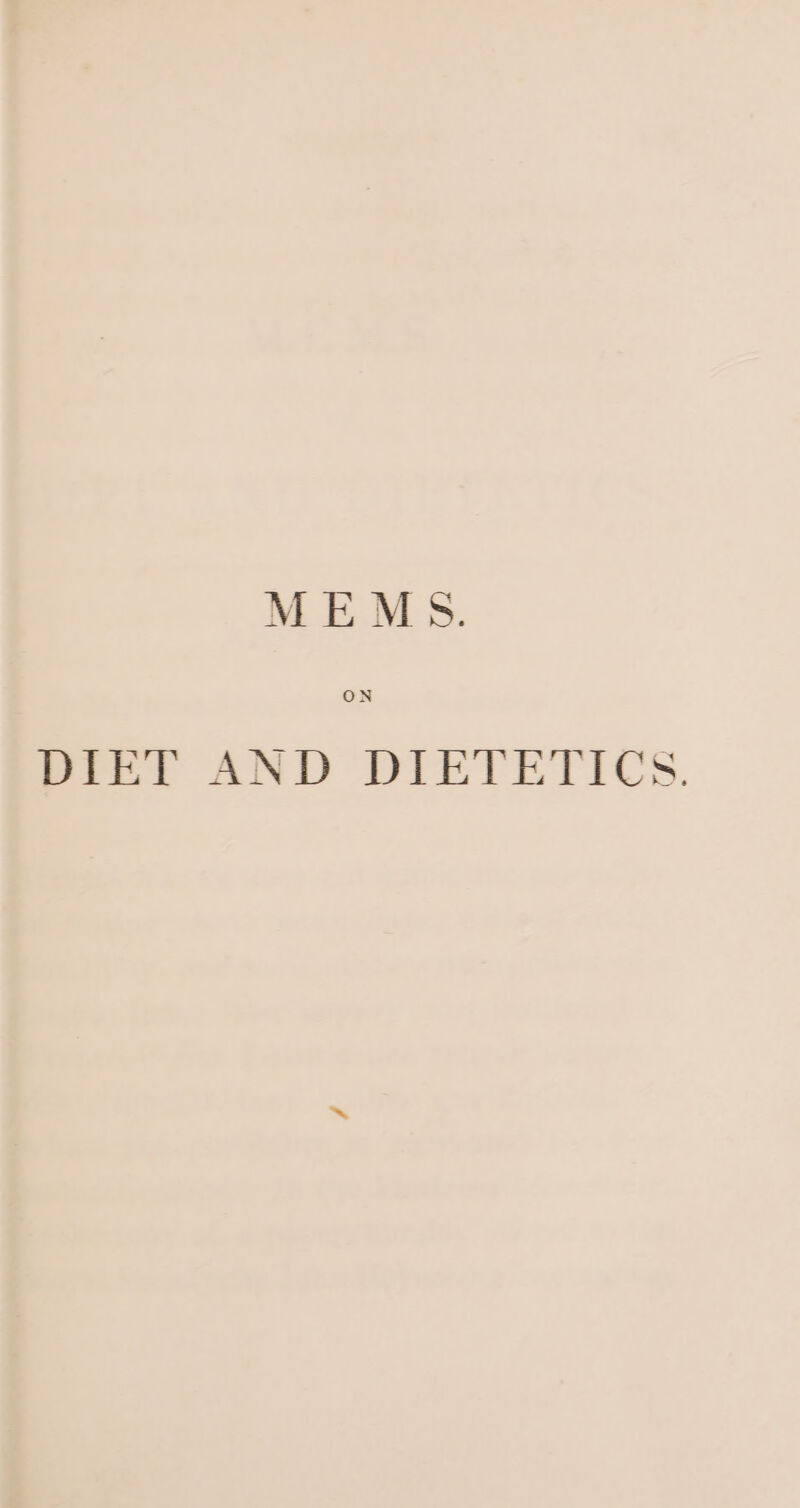 PIETY AND DIETETICS.