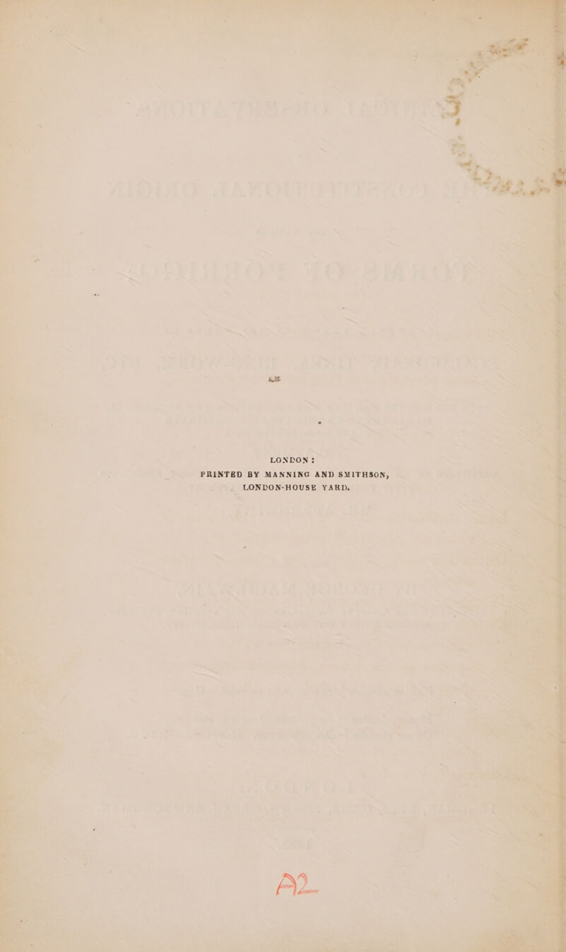 LONDON ¢ PRINTED BY MANNING AND SMITHSON,