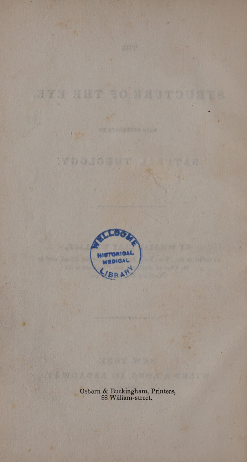 Osborn &amp; Buckingham, Printers, 88 William-street.