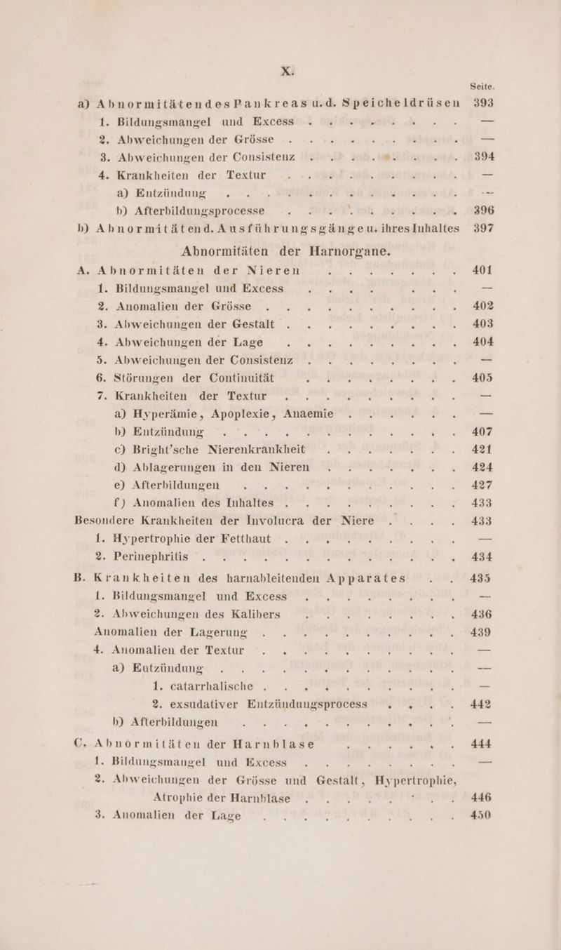 a) b) A, X: AbnormitätendesPankreasu.d. Speicheldrüsenu 1. Bildungsmangel und Excess . 2... 0. 2. Abweichungen der Grösse -. -- +2 eu. ,.. Hlyurld 3. Abweichungen der Consistenz . 2... 4. Krankheiten der Textur . .. . a) Entzündung 7. ARENA Tab Buuudg b) Afterbildungsprocesse -. - MIT. wh ieiscdhliurh Abnormitätend.Ausführungsgängeu. ihres Inhaltes Abnormitäten der Harnorgane. Abnormitäten der Nieren Eure 27 BE TERILEEN 1. Bildungsmangel und Excess et ae EI ar Fu 2: Annalen er Bra). ee er 3: Abweichungen der Bestalt. : .. +. u ach 4. Alweiihunnen der Lage 4. Abvweelchniigei der GOmBIStEZY IV NPRETFNFUEN, 6. Störungen der Continuität u 2 m 3 cc Aue 7: KIODERELEN Ger. DEstIuE 0 „et, AA EHE a) Hyperänmie, Apoplexie, Anacklie”, Mrumlanln pe , BI BINNEN. 56 EEE c) Bright’sche Nierenkrankleit . . . .. ur Allaserihkon 2 (den Vie. BREI SG , e) Afterbildungen us f) Anomalien des Inhaltes . . . B. C. 1. Hypertrophie der’ Fetthaut °. am, Rs PCHROBREIIS . . N RL EEDINER SEIRGSEIRDULEN AST, 5 Krankheiten des harnableitenden Apparates EU k. Bildungsmängel . vud Exrcess I PRT DADERESUN, 2. Abweichungen des Kalibers 2 ee Aupmällen der Laperung °.7.. PRIMER 4. Aupzinlien der Tazlur °..°,. WE a VIEH WERTEN, ur Butlzundune, 27°%; = *.% 1, MUSSHEREREIIE GL UND) FESSHEEENUR +, datarrkalsche 7. ER ET 2. exsudativer Entzündungsprocess .„ . . b) Afterbildungen a DE RAR a zii it nF Abnormitäten der Harnblase ee a er ARER 1. Bildungsmangel und Excess N 2. Abweichungen der Grösse und Gestalt, Hypertrophie, Atrophie der Harnblase . : 3. Anomalien der Lage
