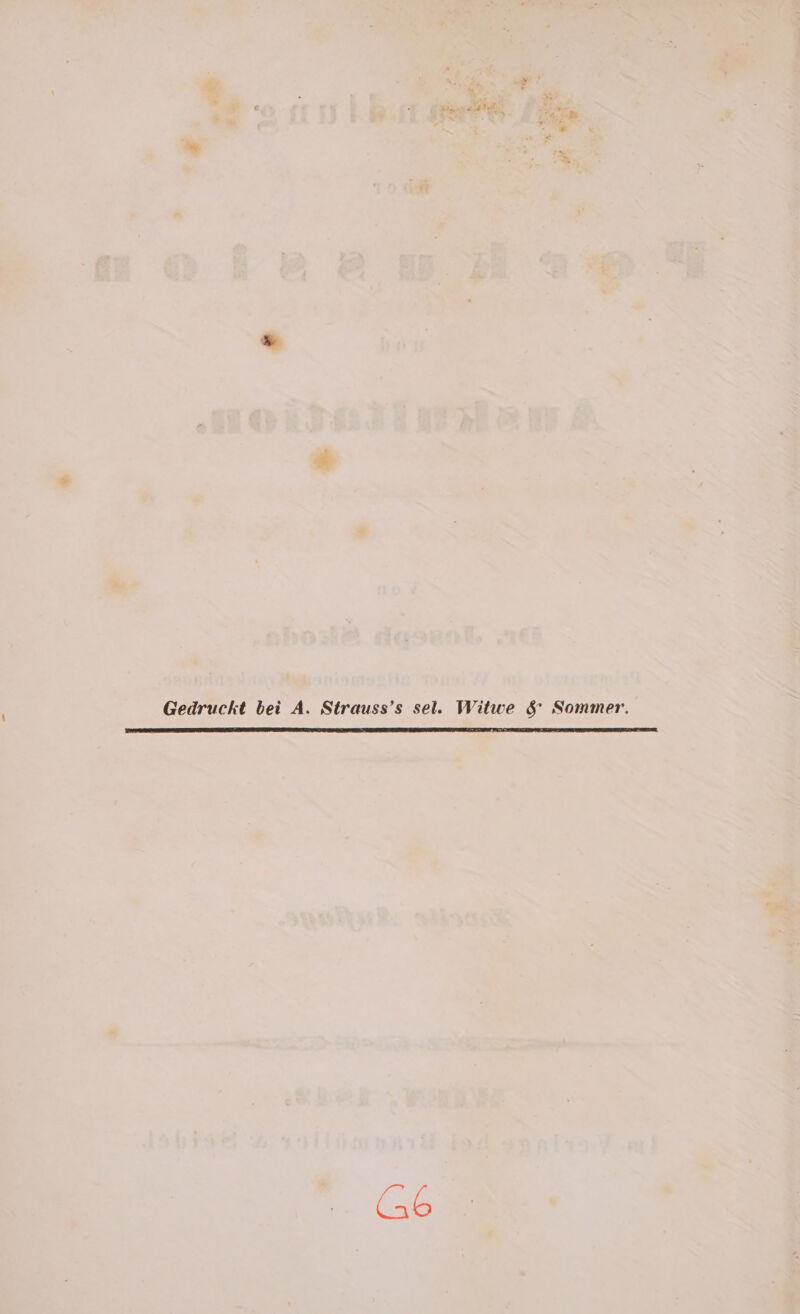 Gedruckt bei A. Strauss’s sel. Witwe &amp; Sommer. (26