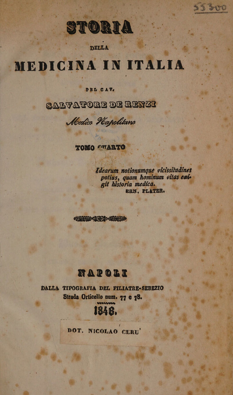 z a ar ®: * i pon. ni Ha. L CAV a API; i ento FM 4 * o: sazvarona DICI RENZi o a Ci lio Ilopilitano NB NI St) hi ro Se ee È fd I ° ddearì mn que vicisiadine bal | poti 5 Tala» seni PI SL ia medic pp: #°* feta EL, | NI ) I ha # ta ig” a ie v o % è ai è i PO è bi, bo 4 Pa ba x ì. 4) de; é NAPOLI e% 7 pi @. DALLA TIPOGRAFIA DEL SIP e; rticello num, 77 € 78. ha, à 4 num. 7761 ” ut i ie dir. NICOLAO cERU