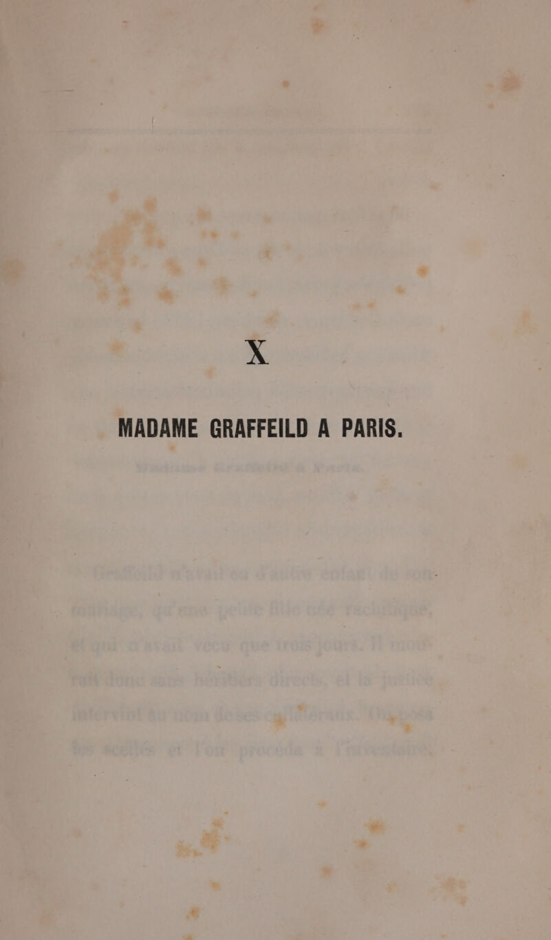 X MADAME GRAFFEILD A PARIS.