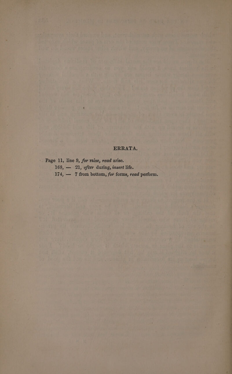 ERRATA. Page 11, line 9, for raise, read arise. 168, — 21, after during, insert life.