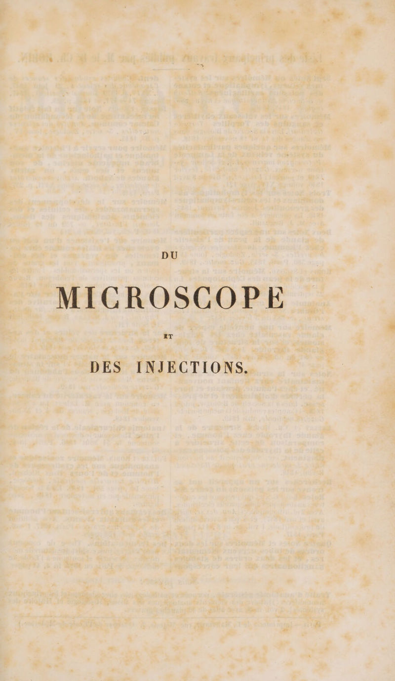 MICROSCOPE DES INJECTIONS.
