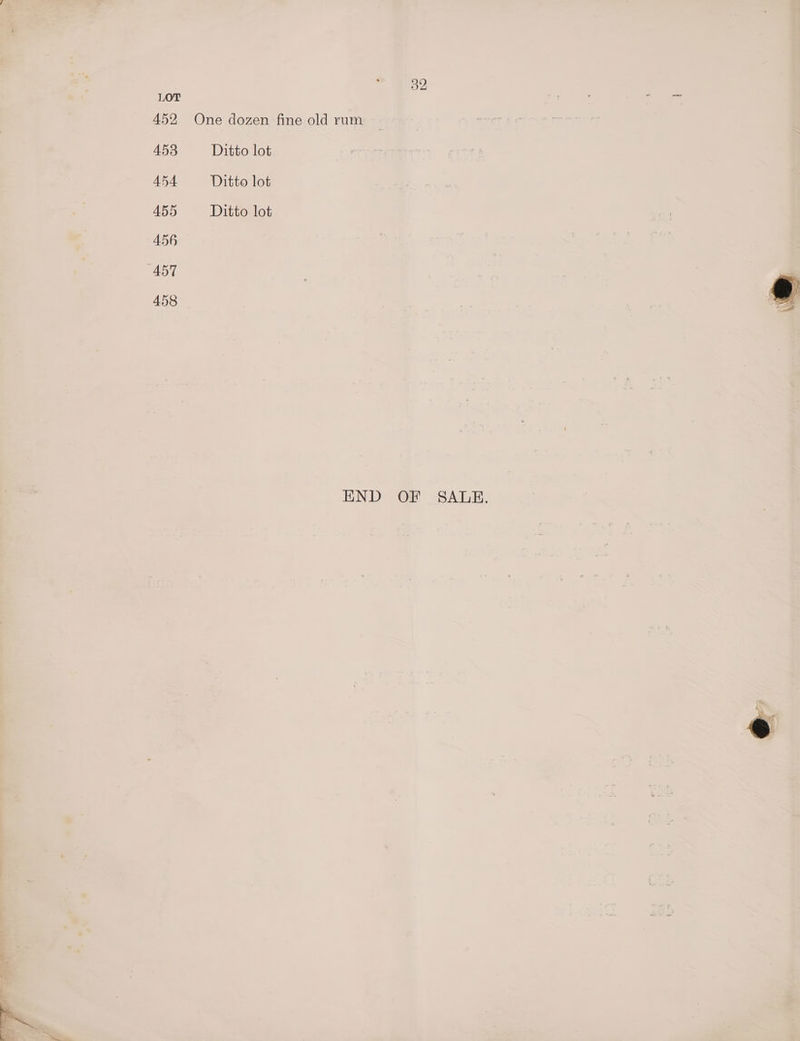 One dozen fine old rum Ditto lot Ditto lot Ditto lot END OF SALE.