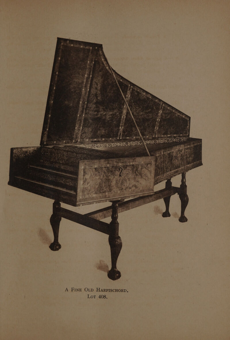 A FINE OLD HARPISCHORD, Lot 408,