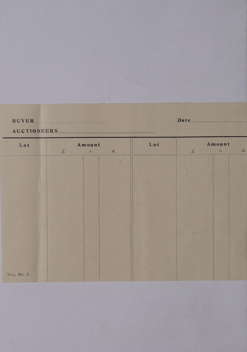 BUY ERB ol ee Daten bak ee eae AUC TIMBEE RS) i000) ee eee ey ee Lot Amount Lot : Amount io ee d. J, a a. Sty. Mv. 3