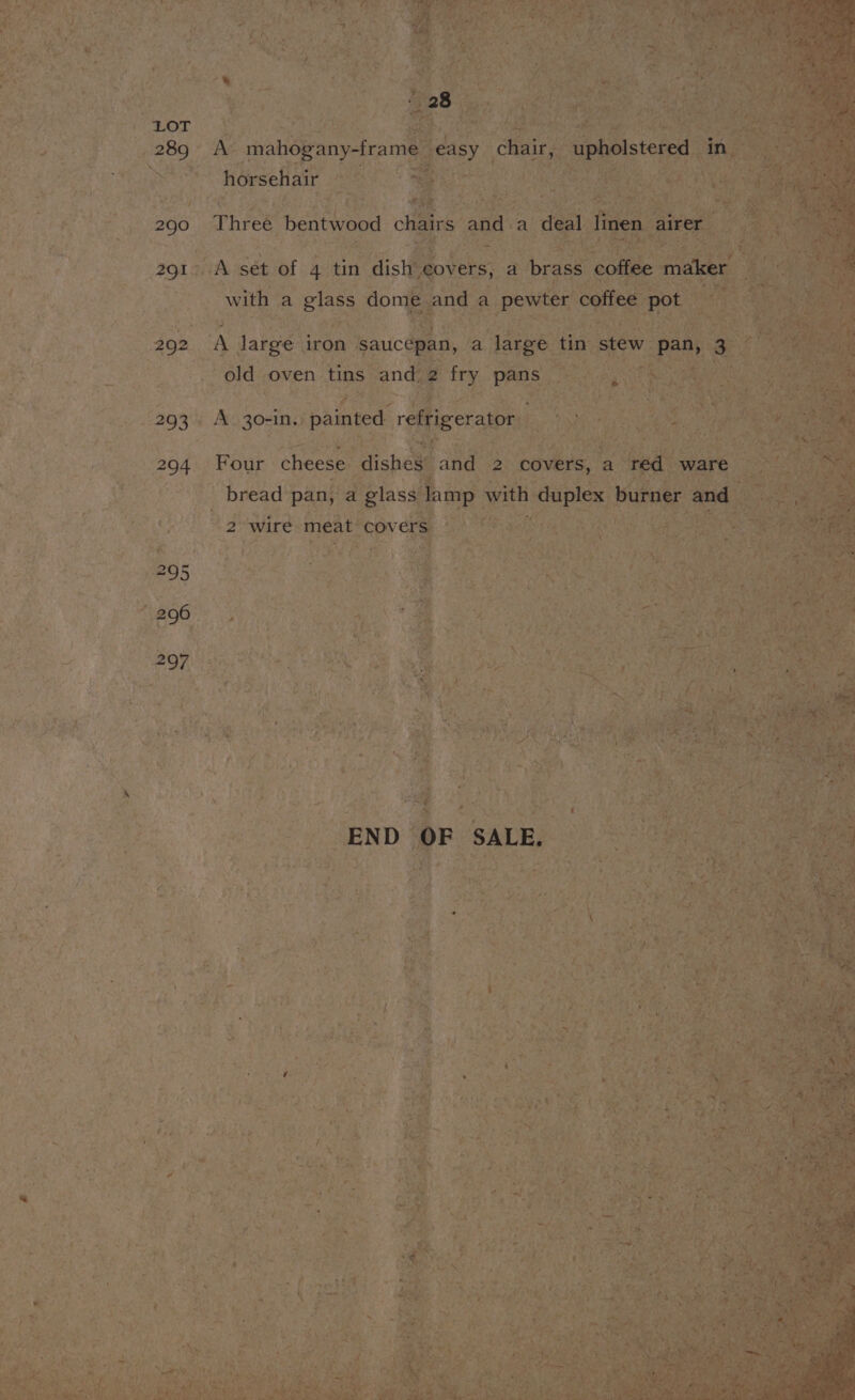 a A ‘mahogany-framé | | horsehair 2b OR Teer 290 ‘Three “bentwood c 2 a ess 2g1 A set fat 4 tin dish ieee Ma enn. ine) Ms with a Bel do oe 394 Four “eeese dl ed Ce 3 2 wire: hase ; ae # F i