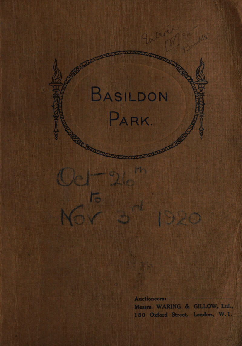 Auctioneers:———_____-_ Messrs. WARING &amp; GILLOW, Ltd., 180 Oxford: Street, London, W. i. i NEN ! | é df