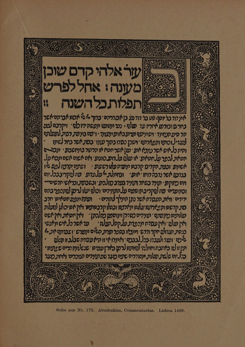 ? Bea IEP PITH RON Hk to 95° PIIDP [9 LO79 39 pp dp 93.27 )26 Bea od oop ‘ebrrpeyy wep + Vw wrt mp3 P25) DV DDITOYIO): DUP DIAIDW won IYPYp 9P RAL’ ed MI I2HTOD' NW yI120>}6n' arom oor nD BN Gay| SIO)? “POEMS MPI? I PHP ICH Ww ‘Hh Aoyy 2h OPS pr Ray! Jntopoct oh of papnly aw it prrly wa npr rcanromonny + nycwyrwyppsrp ppp Iwo Deh vie ~~ a SY ~ ‘on: Ad} Fr se Seite aus Nr. 172. Abudrahim, Commentarius. Lisboa 1489.