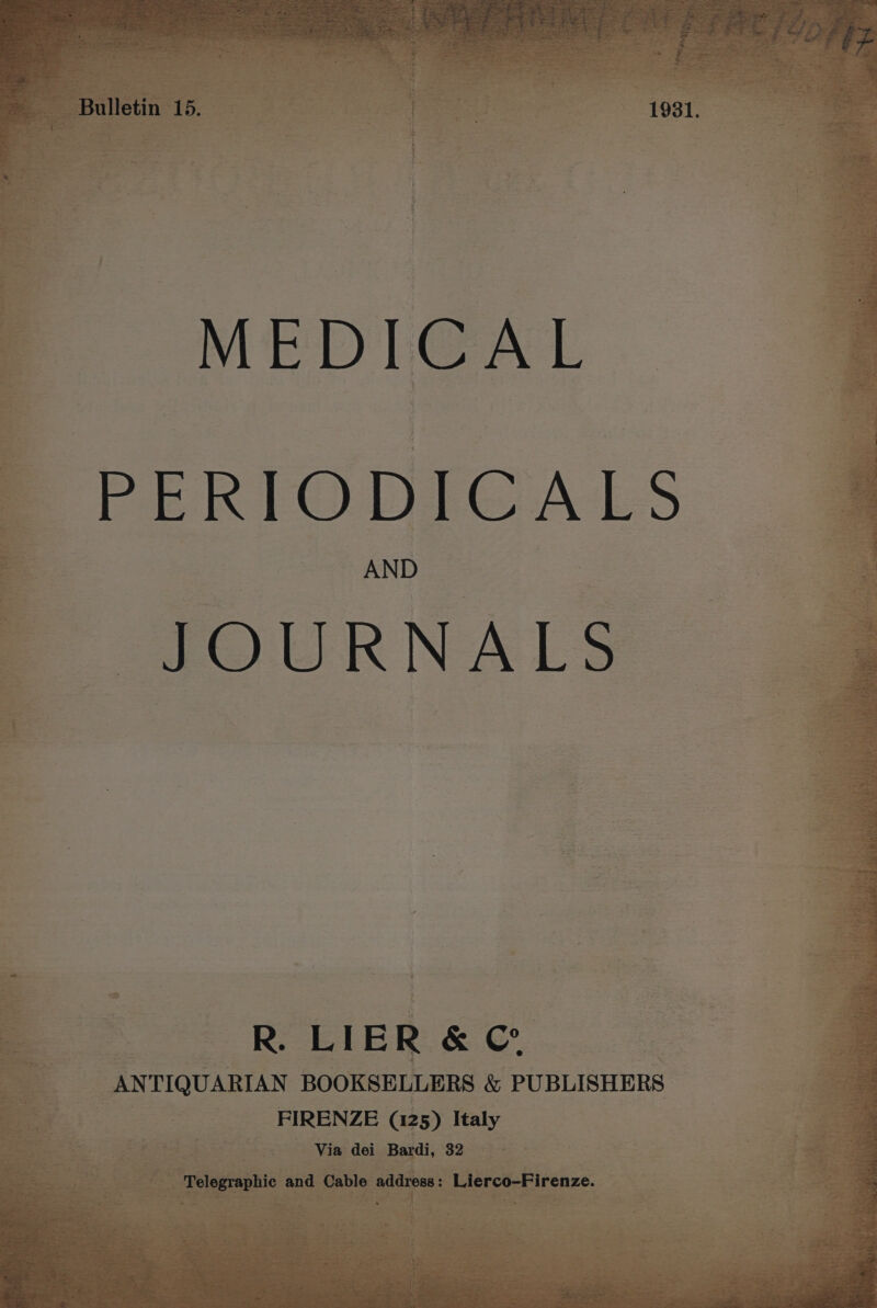 renze. erco: 5) Italy a8: Li / 3 GAL ee aig enn oe ee LLERS &amp; PUBLISHERS 2 i AND a dei _ (= ANTIQUARIAN BOOKSE FIRENZE (1 and Cabl + wey MEDI ‘