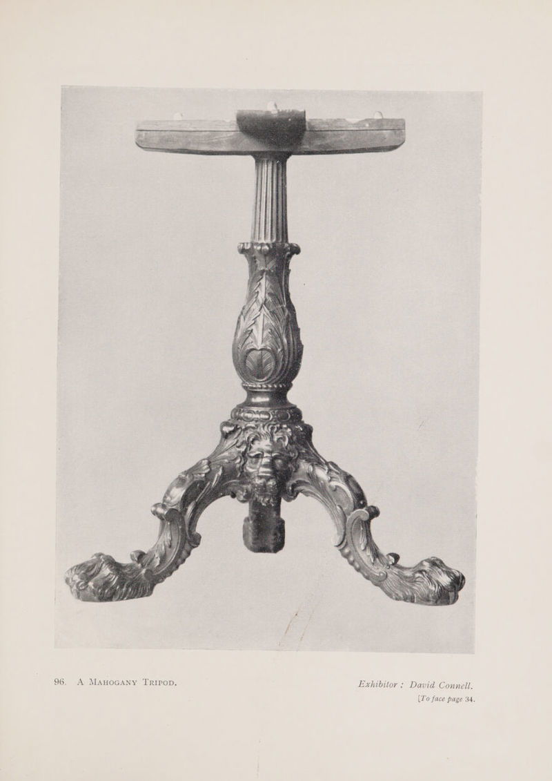 A MAHOGANY TRIPOD. Exhibitor : David Connell.