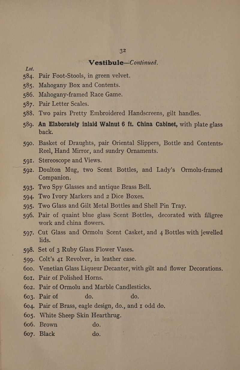 Vestibule—Continued. back. Reel, Hand Mirror, and sundry Ornaments. Companion. work and china flowers. lids.