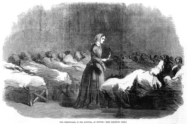 M0003645:  Florence Nightingale during the Crimean War