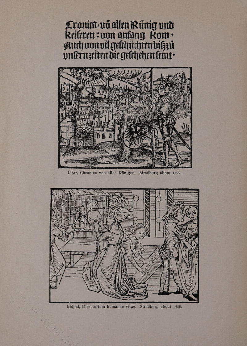 Cronica yo allen Rinig ww Reiferen : yor anfang Kort HZ y + YET] y oy ——— Thi Ldee er. ;, Wey, Ge, Bidpai, Directorium humanae vitae. StraBburg about 1488.