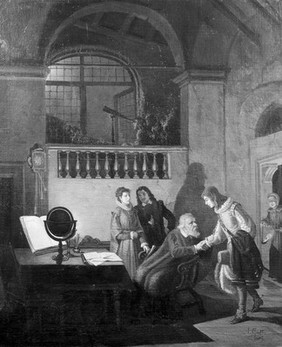 M0006604: Galileo Galilei receiving John Milton