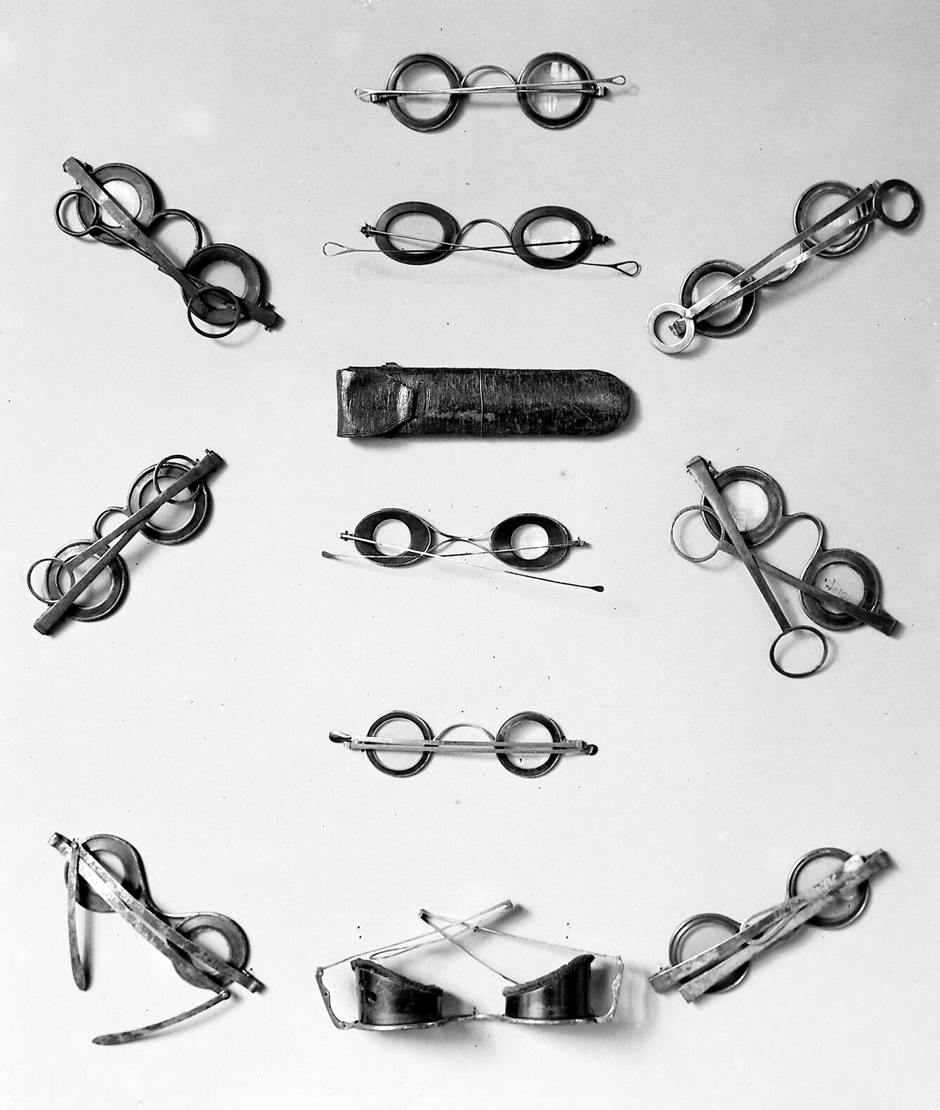 M0007435: Eleven pairs of spectacles and one case, 18th century ...
