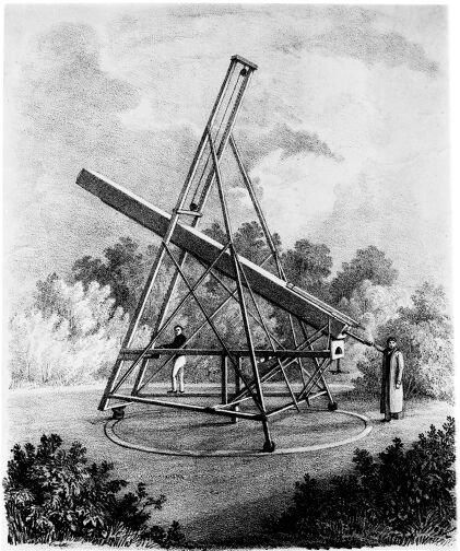 M0009425: Temporary mounting of an achromatic refracting telescope