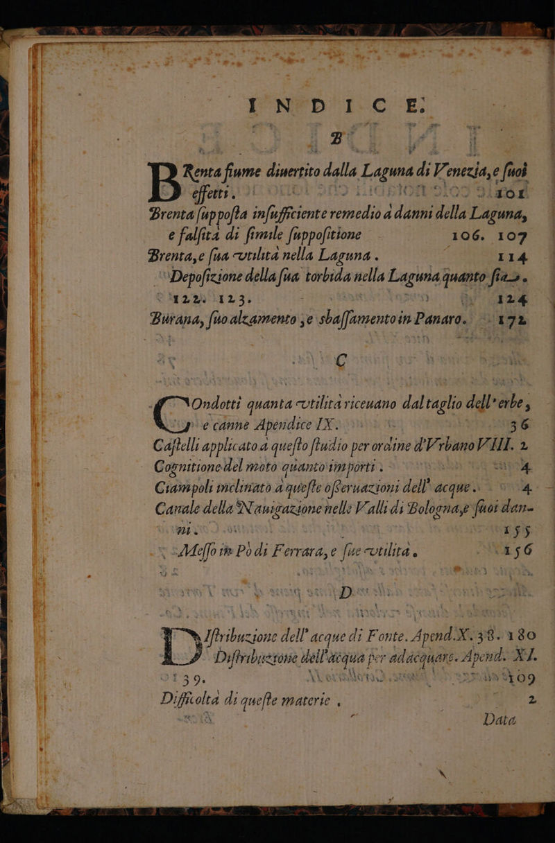 presen SSA STA  RI rai (A —__——e- a II Pa balena 2° ci diva die. civile aac Sii recai DI i et iatt ere pr ‘ è e ie eg erp a Lic s REL. { cenéo ice; ETICI affette 20 DLL (tor Brenta [up pofta inf fin STE 4 pre della Pa, Brentase fua vtilita nella Laguna . STI 4 'Depofizione della ind torbida nella agiata) quanto fias . 22 123. Di Rae c e canne Apendice IX ICT 36 Cajftelli applicato a i quefto ftudi io per oraine d v DI V. HI 2 — Cognitionedel moto quanto importi . ASARIME Ciavipoli meliniato A quefte offer AZIONI vi dell deque © 4 Canale della Nauigazione nelle Valli di Bologna,e fuot dan- DIL IMAGO a STABIO. Mo ti Po di Ferrara, e fi conii NEL SG w N (fribuine di sdell acque di Fi onte. cpr x. at 180 LI Diffribazione i de it per ‘ adacquare. pende XL. 139. Nota ari, er N°109 p. seg di gli materie (013008 Ì 2 1) Data