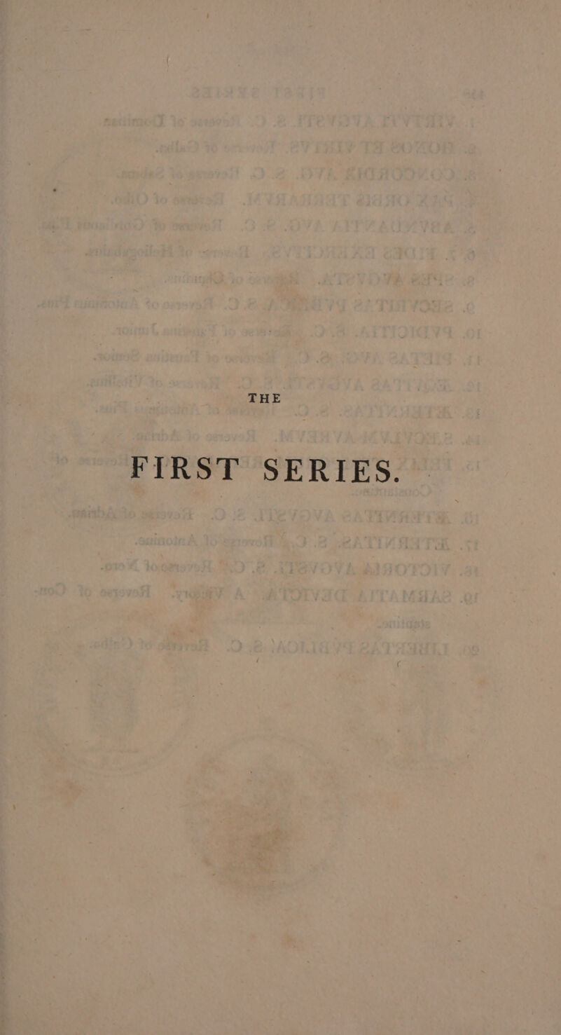 FIRST SERIES.