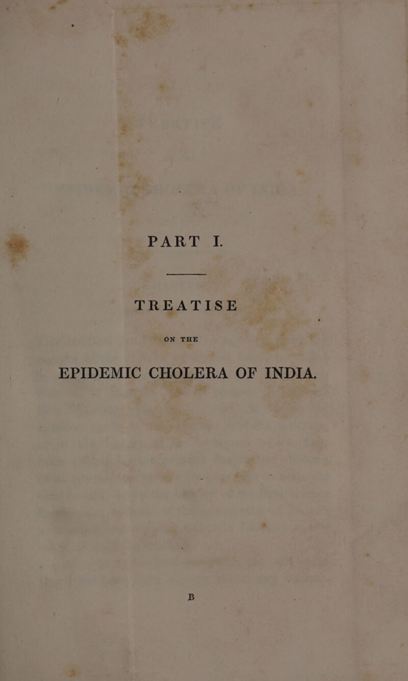 an TREATISE ON THE EPIDEMIC CHOLERA OF INDIA.