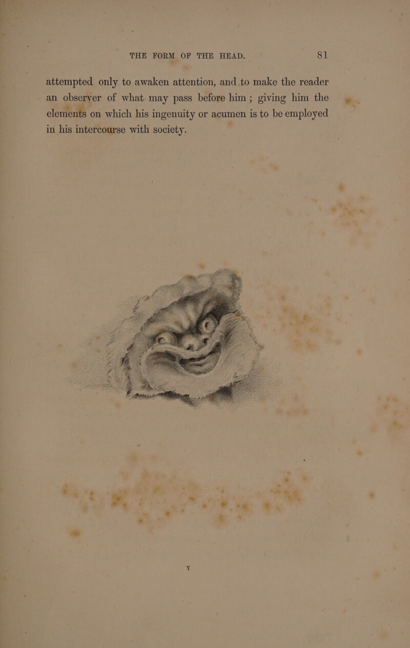 attempted only to awaken attention, and to make the reader -an observer of what. may pass before him ; giving him the elements on which his ingenuity or acumen is to be employed in his intercourse with society. &gt; oe é oe meg * en Pe ee /e 7 * a: * 7 &lt; a hy ’ es &gt;. * a's