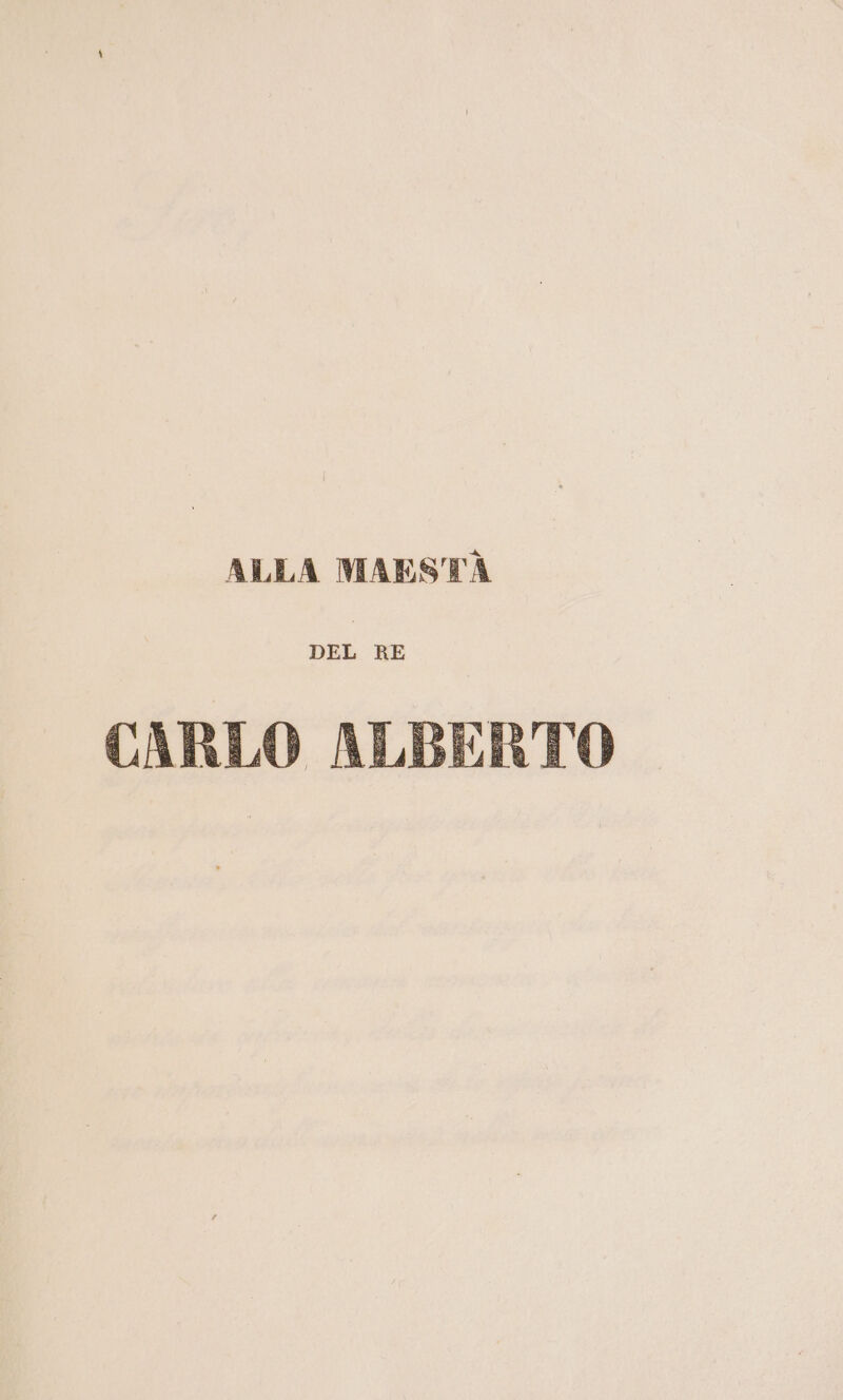 ALLA MAESTÀ DEL RE CARLO ALI
