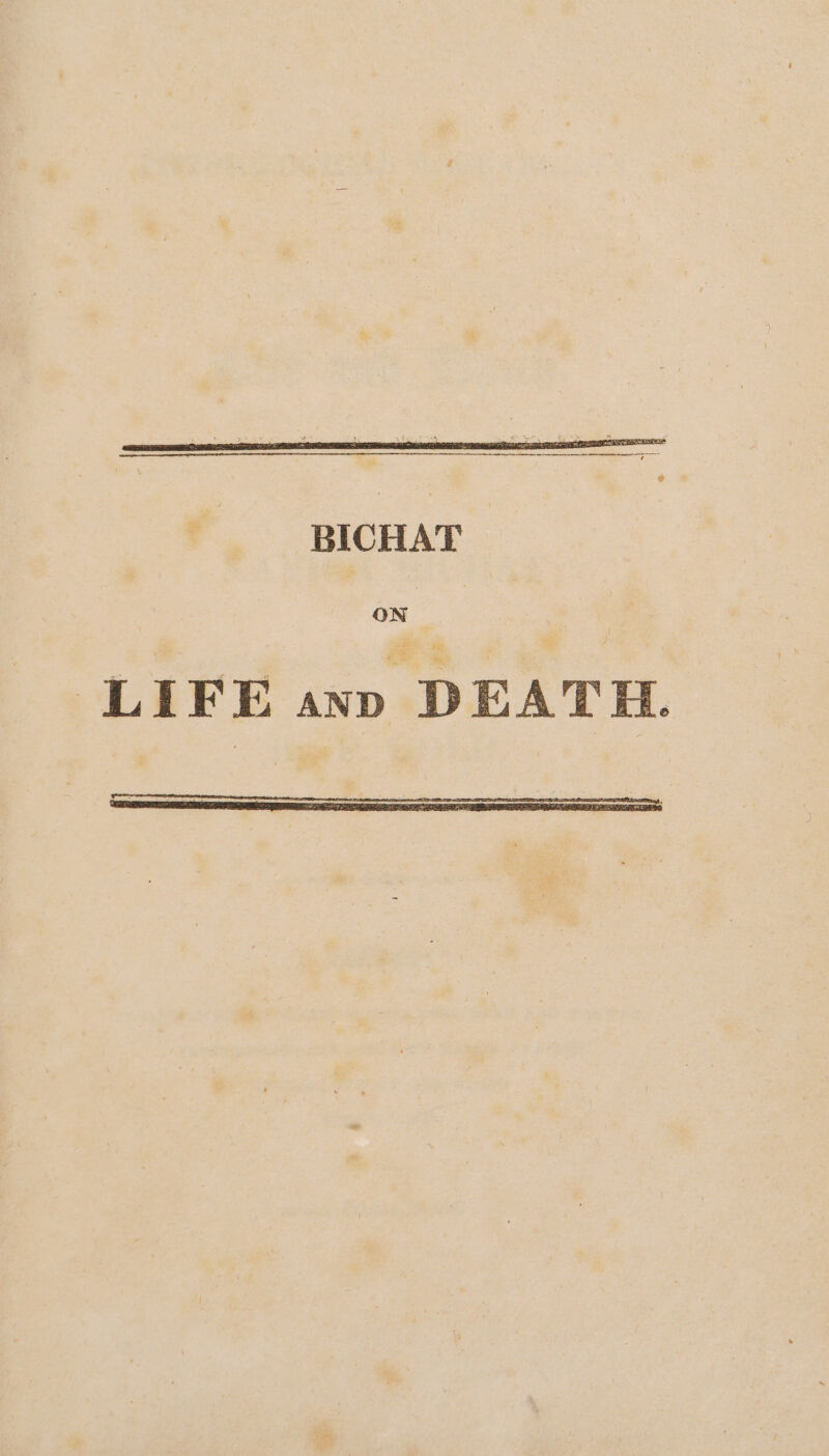 ON LIFE ann DEATH.