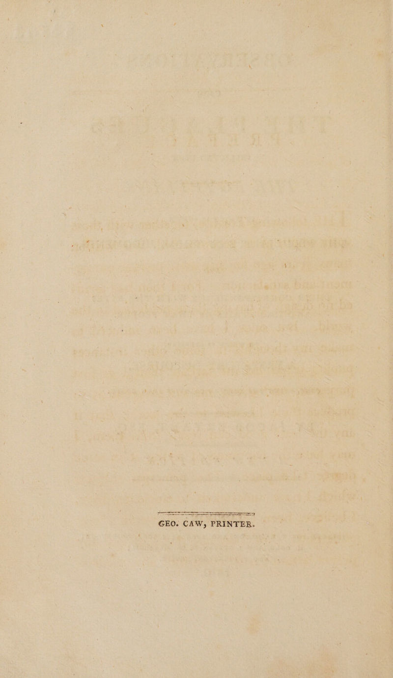GEO. CAW, PRINTER.
