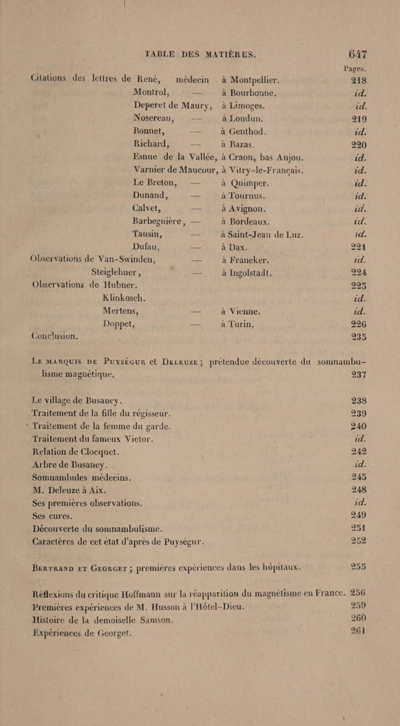 Montrol, Nosereau, Bonnet, Richard, médecin Dunand, Calvet, Tausin, Dufau, Steiglehner , Conclusion. Klinkosch. Mertens, Doppet, à Montpellier. à Bourbonne, à Limoges. à Loudun. à Genthod. à Bazas. à Quimper. à Tournus, à Avignon. à Bordeaux. à Dax. à Franeker. à Ingolstadt, a Vienne. à Turin, Ses cures. 237 Lo t©o Cr ns [AA 19