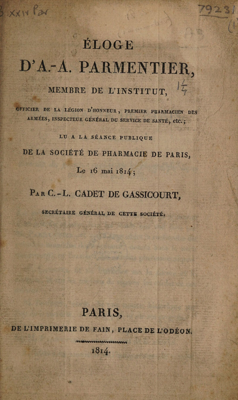 IMPRIMERIE DE FAN, PLACE DE
