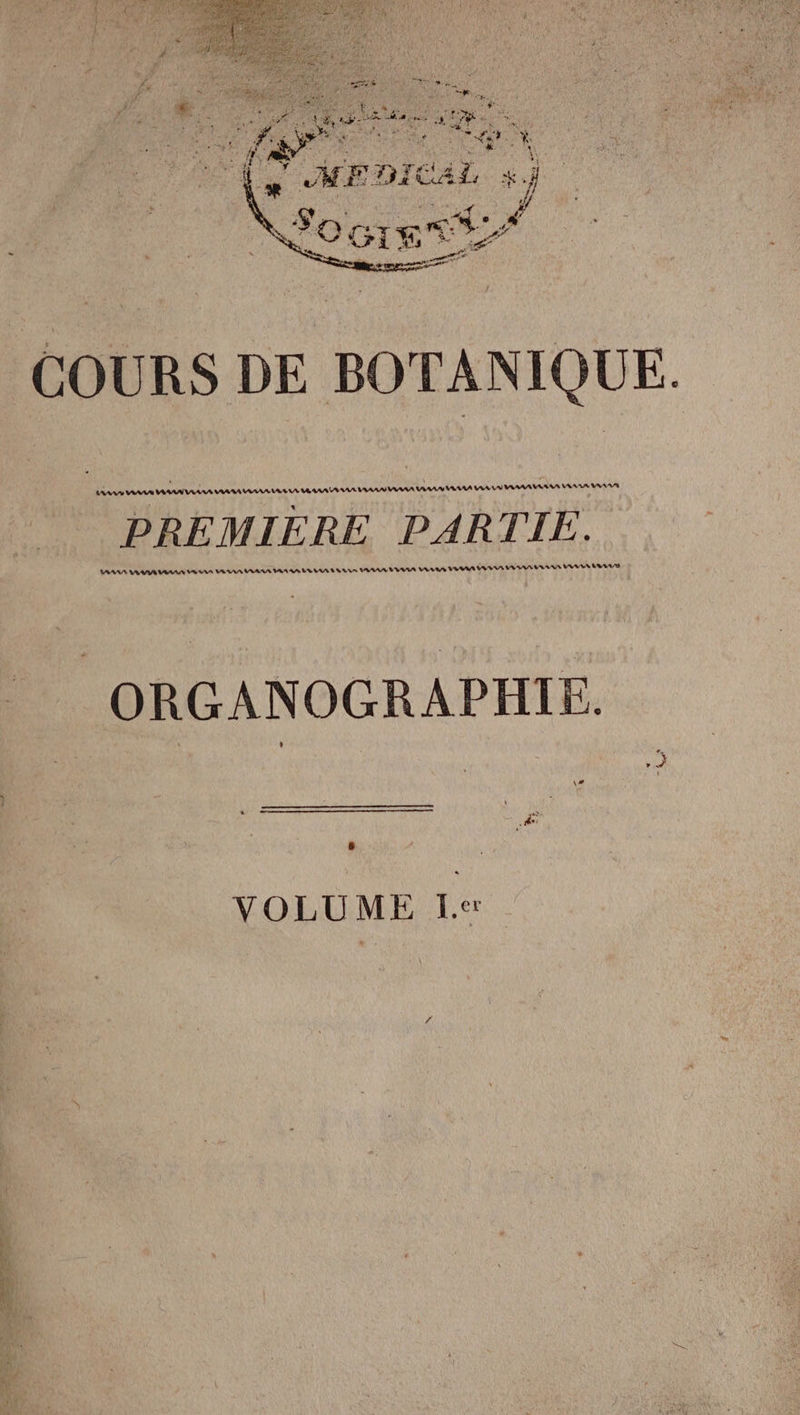 COURS DE BOTANIQUE. n aa VAAAA VRAAA VARAAA AAA AAA AR LS VA AAA AAA AAA RAA LARAA/ LAAAA AA LS RAA AAA AAA AAA PREMIERE PARTIE. LAAAZ AAA AUS VAS BRAS AAA VA AA LR AE ELA VAAAA D'EAAA AAA VRAIS AAA AA RAA AL LAS ORGANOGRAPHIE. 4 n PTE ds VOLUME Le « +