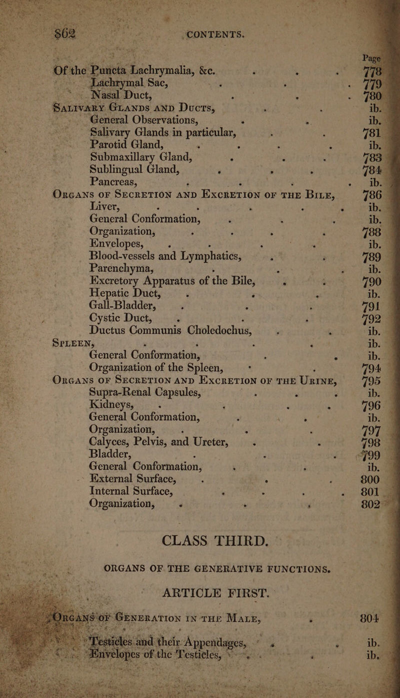 wa Samy. RY Dixon AND Ducrs, , “i “General Observations, ‘ ‘. Pete ss ath me Salivary Glands in particular, r ‘ bn ee ee Parotid Gland, i : : © Submaxillary Gland, , : aa Sublingual Gland, ‘ , : Pancreas, : i ‘ : Orcans ofr SECRETION AND EXcRETION oF THE BILE, Diver. ok ‘ 4 ; é General Conformation, : ‘ ; Organization, , : ; gre OR, oN Envelopes, F ‘ ley aS Blood-vessels and Lymphatics, ‘ é Boy toh) ae Parenchyma, Eee a ‘ Eixcretory Apparatus of the Bile, a Reta. sat Hepatic Duct, ¥ j ; Gall-Bladder, pre, ‘ : Cystic Duct, ‘ , ‘ Ductus Communis Choledochus, ‘ ’ SPLEEN, ‘ i : gen General Conformation, ; ; - Organization of the Spleen, , 9 -OrGANS OF SECRETION AND EXcRETION OF THE UrRIngE, Supra-Renal Capsules, ; ‘ ‘ Kidneys, ‘ , ‘ { General Conformation, ¥ wa, Organization, : : ‘ Calyces, Pelvis, and Ureter, 3 Bladder, | y ? General Conformation, ‘ i - External Surface, : ae ‘ Internal Surface, * bee é Organization, : * Hone a ee : CLASS THIRD. ae ORGANS OF THE GENERATIVE FUNCTIONS. ARTICLE FIRST. RATION IN THE Mat, | ‘