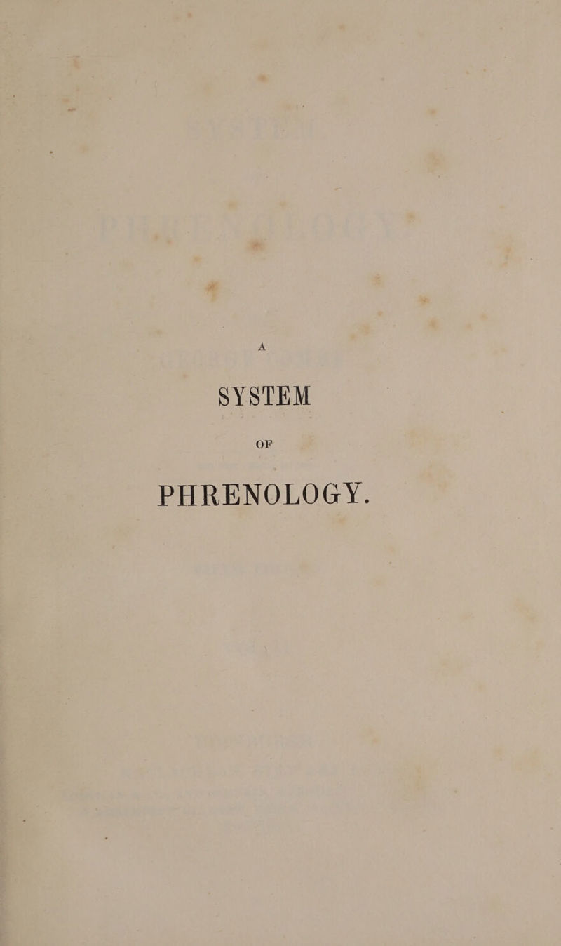 SYSTEM OF PHRENOLOGY.