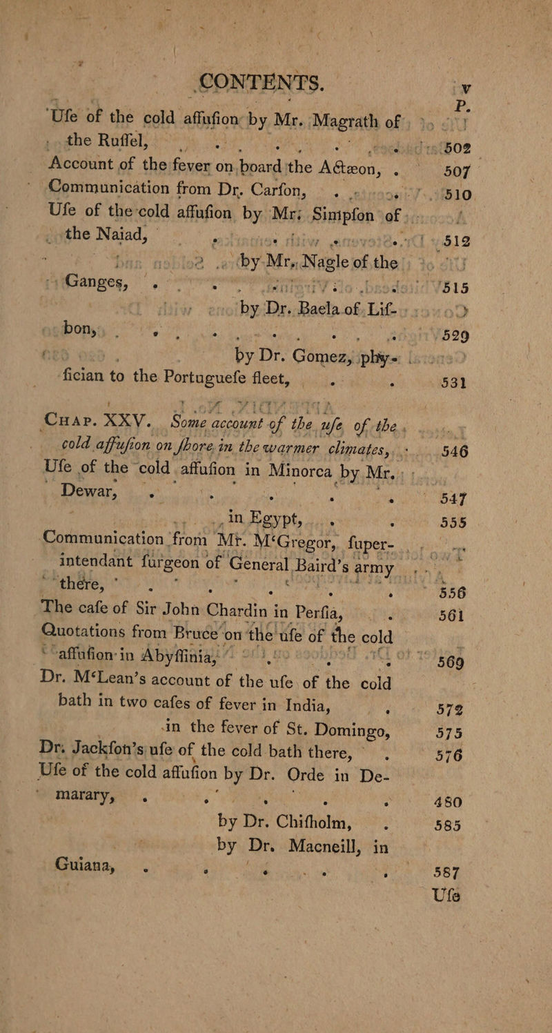 ‘Ufe of the cold pesto by Mr. Magrath of _.the Roffel, &gt; Account of the fever on rile the ASzeon git Communication from Dr. Carfon, _ the Naiad, cthiges 7 arrevaiee.1C : esbipd. by Mr, Nagle oF the | ae - | : | by Dr. Le of, Lit bon, - PB ue . f by Dr. iicroit tpt | Piet to the Rotagualed fleet, 3 : cold affufion on fbore, in the warmer climates, Dewar, ote : ; ‘ gan poee * there, ° The cafe of Sir John Ghardias in Velde @ | ct affafion: i in Abyflinia,. Dr. M‘Lean’s account of the ufe of She cold bath in two cafes of fever in India, pee in the fever of St. Domingo, Dr. Jackfon’s nfe of the cold bath there, © Ufe of the cold BBution ee Dr. Orde in De- marary, , ‘ ‘ : bs Dr. Chitholm, by Dr. Macneill, in Guiana, . : 0 NG ee ne