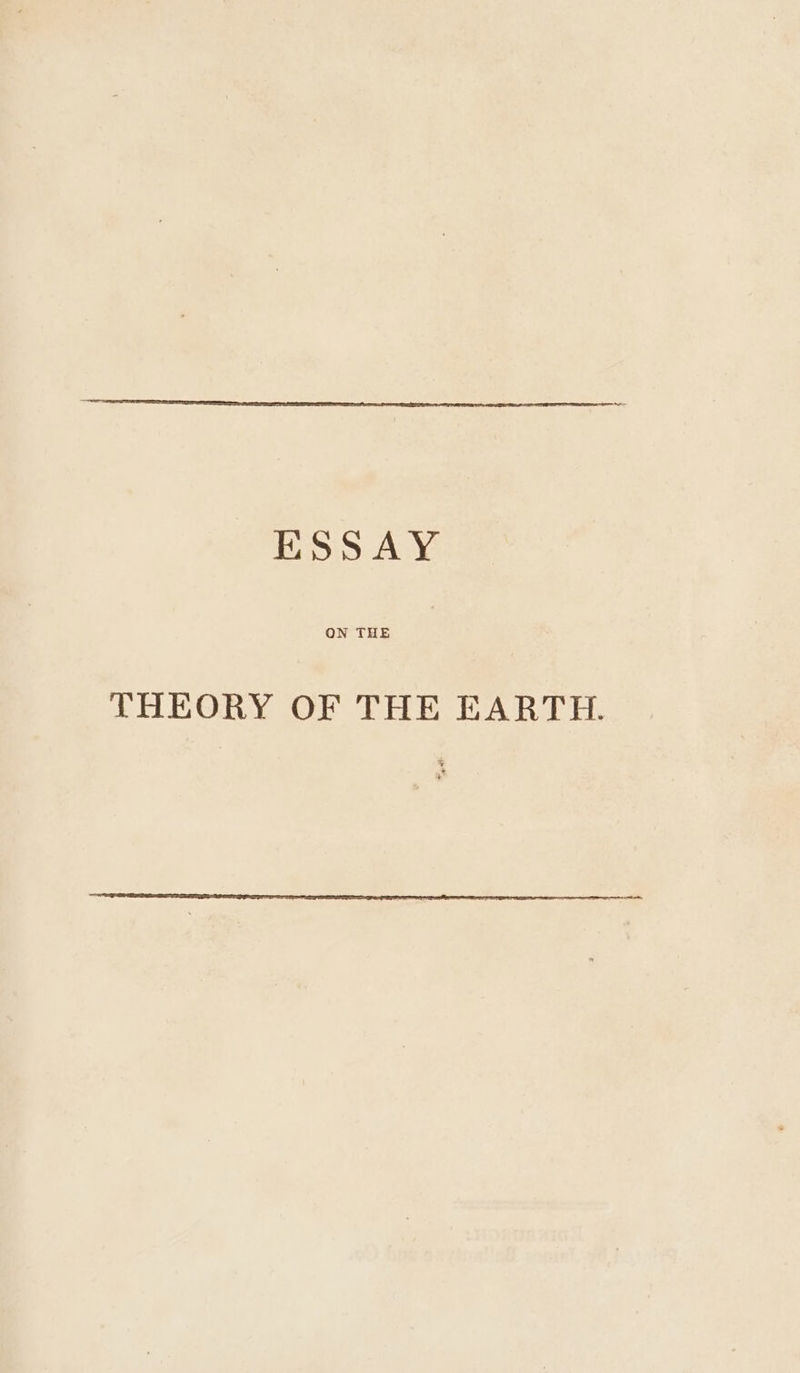 ON THE THEORY OF THE EARTH.