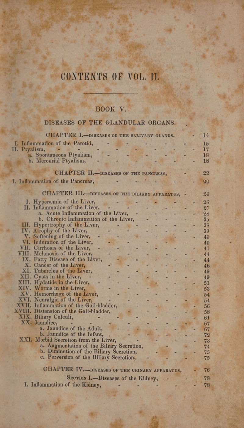 hy ‘. a. geht ty B0dK ve . aoe ae rs DISEASES OF THE GLANDULAR ORGANS. i he. oe = Ta a A PTER I.—DISEASES OF THE SALIVARY GLANDS, Trias sen C . F “ tia tii of the Parotid, - Hh = - - - 15 F ralism, == s - Sate 6 a woe as eae Se » § ontaneous Bigativn,) | - = Vaigtey 8 ce” i. 18 je? ss a fercurial Ptyalism, —- ice oe a ae - - gee” ae eos 4 } y R ? aie es ' CHAPTER II.—pIsEAsEs or THE PANCREAS, Rpm? ea a 92 ee mmat a of the Panereas, - wing (ves ie Bae ase Hi a CHAPTER III.—pIsrases oF THE BILIARY v APPARATUS, I. ea ef thaDiver,, wai... “Mee aes iii, II. Inflammation ofthe Liver, - - at Ate 5: a. Acute Inflammation of the Liver, - wide y | b. Chronic Inflammation of the Liver, - = M iT. me y of Wei iver, = es - - »* . Atrophy of the Liver, set - - oftening of the Liver, - — - - eee a * 1 Mite of the Liver, -— - aD a* VII. Cirrhosis of the Liver, - ie ant rs - VIII. Melanosis of the Liver, DA EWO. ey Ps anes _ IX. Fatty Disease OF We ieeets _ ae SN de x | ‘Li ms 4 ee XI. ‘ See YG * Xi. - = aM “ XI. - ie é eo RY, € - s: i XV. vel a ete - “ : XVI. Neuralgia ¢ of thee rer, a 3 : ee” _ XVII. Inflammation of the Gall-bladder, : - -) - aS sts Distension of the Gall-bladder, ee 6 - ah » XIX. Biliary Calculi, - ae es oe : _ a. Jaundice of the Adult, epkae”. pts! aera, 2 . id Beore of the Talat: y = al * ee es : XXII. Morb Secretion from the Liver, - /. : WD pt a. Augmentation of the Biliary Secretion, gues : sf ¢ eb. Di: inution of the Biliary Septstien, - ‘eye - . c. Perversion of the Biliary Secretion, — - - wan ie Chapt TWckhide dans OF THE URINARY APPARATL Section I.—Diseases of the Kidney, - | 3 Inflammation of the ey, - = ye, . “ae re. a. ik.