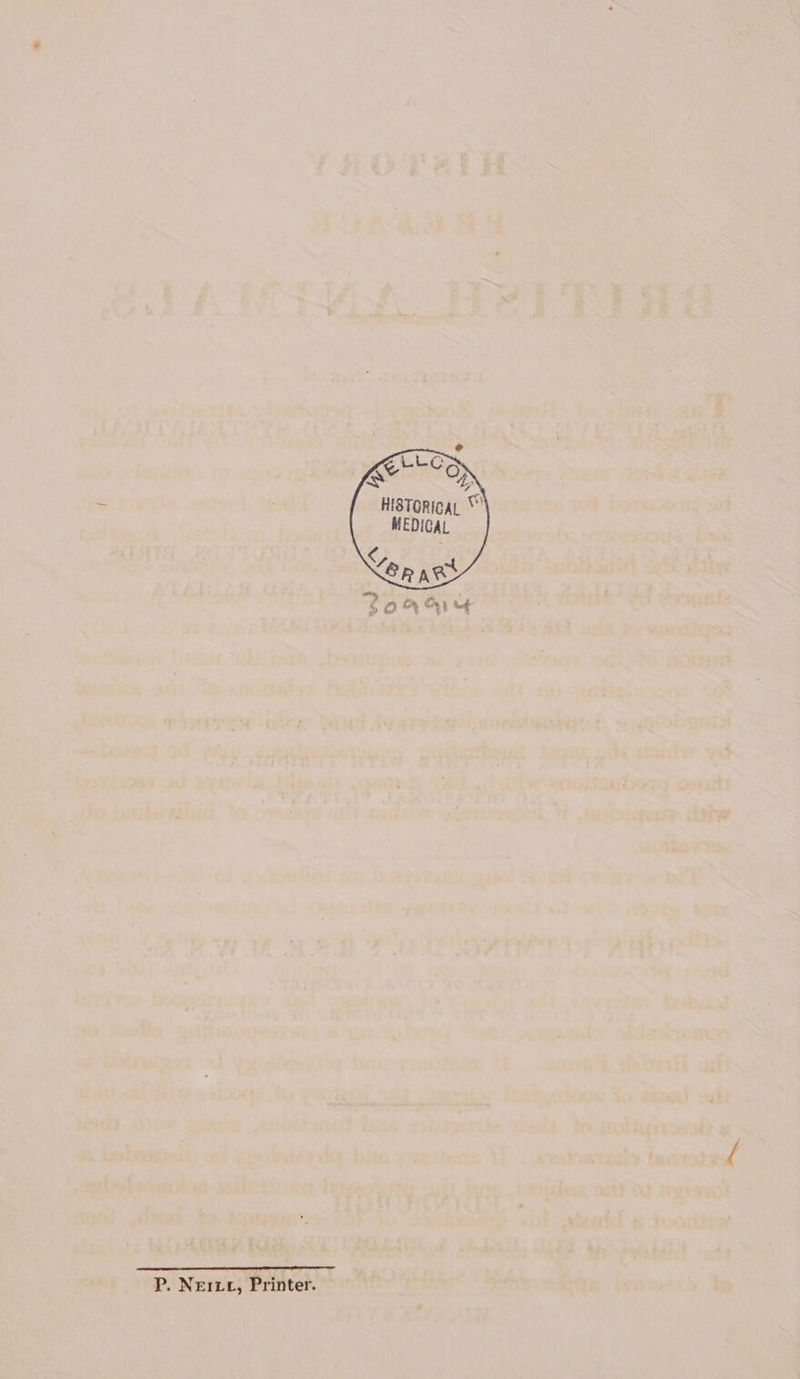 * tele fa ON HiSToRIcaL © MEDICAL P. Nerxt, Printer.