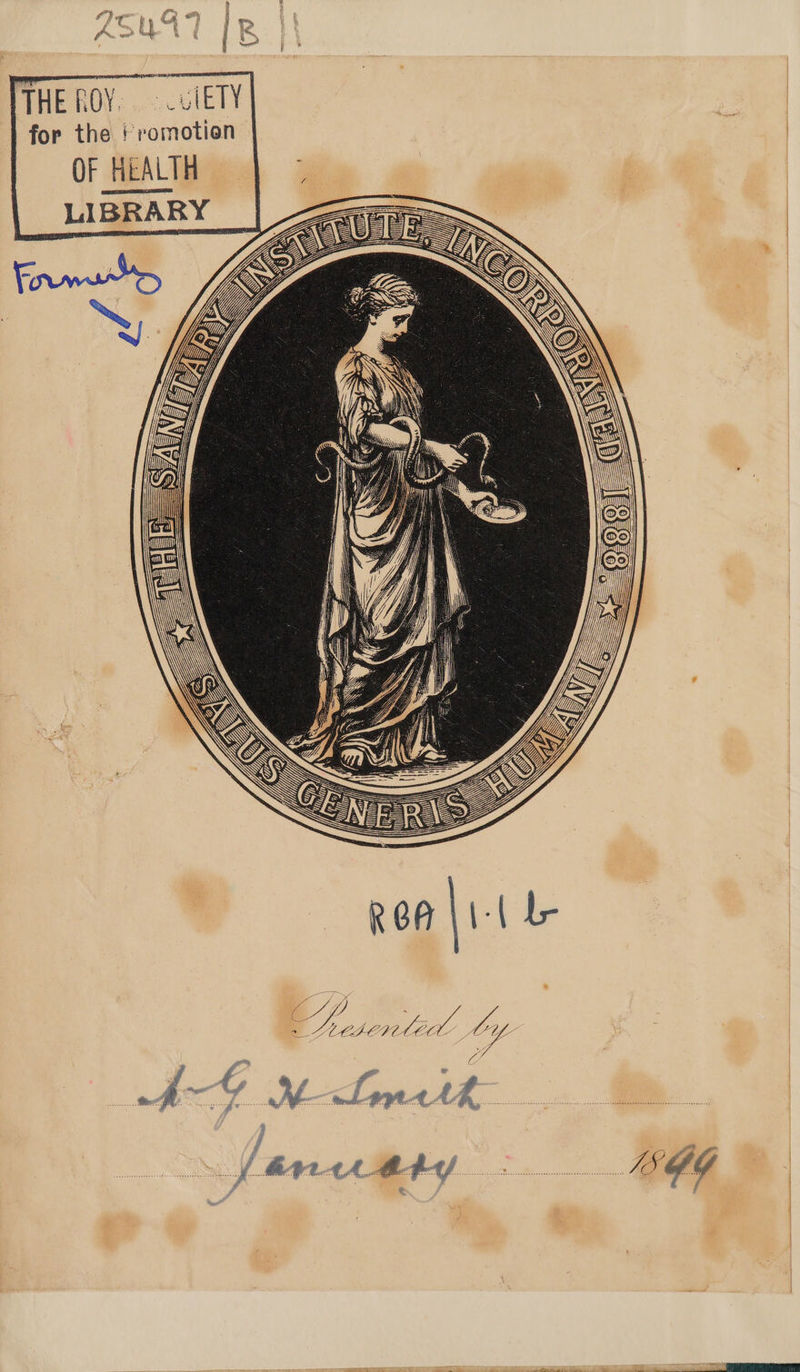 THE ROY. vif TY for the }romotien | OF HEALTH _LIBRARY _|