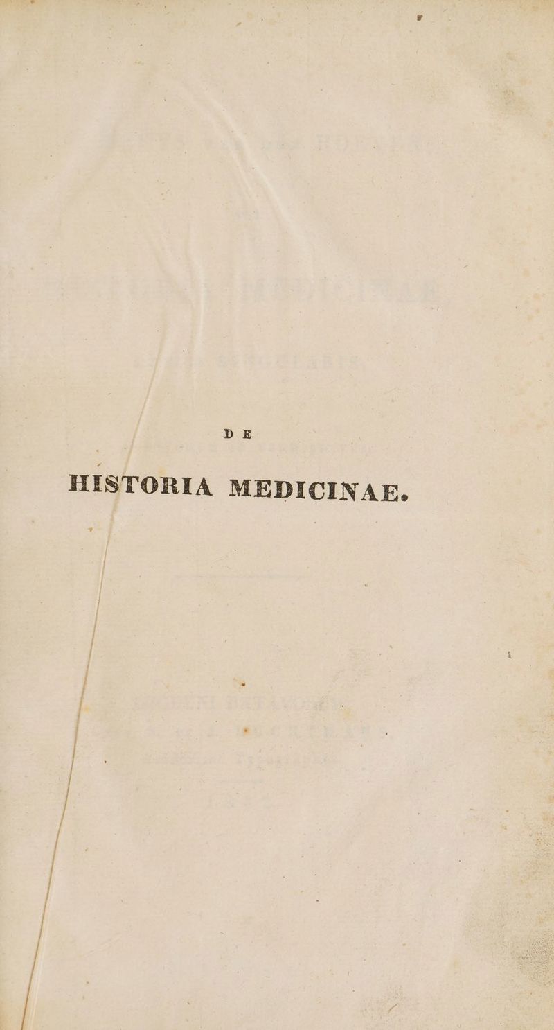 DE HISTORIA MEDICINAE.