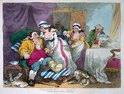 M0010383: "Comfort in the Gout", Thomas Rowlandson, 1785