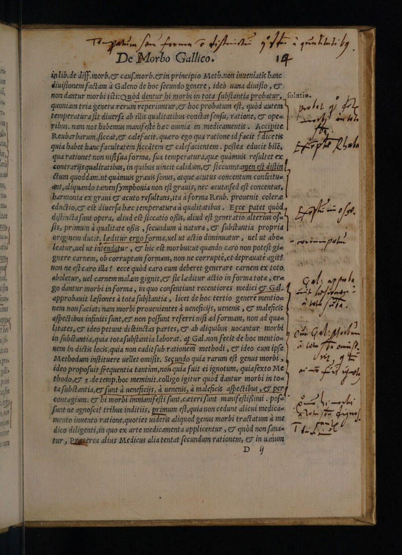 /l i vj De Morbo Gallico. inlib.de diff morb.cy caufemorb.ezin principio Metb.non intteniatis banc diuifioner factam à Galeno de boc fecundo genere , ideó. uana diuiflo:, eo non dantur morbi isti: yuód dentur bi morbi in tota fubflantia probatur, fo!atie. temperatura fit diuerfa ab illis qualitatibus constat fenfu; vatione, c9 opee «f». E ribus. nam nos babemus manifefle bec omnia in medicamentis ... Accipite Pa u Y Reubarbarum.ficcatey calefacit. quero ego qua ratione id facit ? dicetis / : quia babet banc facultatem ficcatem ez calefacientem . poflea educit bile, qua ratione? ron nifl fua forma, fua temperaturaque quamuis vefultct ex contrarijsqualiratibus, in quibus uincit calidum,eo ficcunstangen eft difinl cum quoddam.ut quàmuis grauis fonus, atque acutus concentum contritue. anf,aliquando tamenf ympbonia non efl grauis, nec acuta;fed efl concentus, barionia ex graui ey acuto refultans;ita à forma R.eub. prouenit. colere ednctio,cz eft diuerfa bec temperatura d qualitatibus .. Ecce patet quod - L e afe diffinctafunt opera, aliud est ficcatio offis, aliud eft generatio alterius of» be y i fis, primum à qualitate offis , fecundum à natura , ey fubstantia propria origimem ducit. Leditur ergo forma;uel ut actio diminuatur , uelut aboz leatur,ucl ut intendatur , €? bic est morbus:ut quando caro non poteft gi« gnere carhem, ob corruptam forman, non ne corrupte,et deprauate agit? non ne efEcaro illa? ecce quod caro cum deberet generare carnem ex toto. aboletur, uel carnem malam gignit,cz fic leditur actio in forma tota , ere C P, di Á go dantur imorbi in forma , in quo confentiunt recentiores. medici e7 Gd.f i  p UNS: isla l ! - approbauit lefiones à tota fab[lantia , licet de hoc tertio. genere mentios ! tien non faciat; nam morbi prouenientes à ueneficijs, uenenis , «2' maleficis afpectibus infiniti funt,ez non poffunt referri nifi ad formam, non ad quae litates, ev ideo petunt distinctas partes, ey ab aliquibus: uocantur. morbi / Z 7 s AM 3 in fibitantia;quia totafubftantia laborat. at Gal.non fecit de boc mentios | ^, PN nem in dictis locis;quia non caditfub rationem methodi , ey ideo cum ipfe.) . ^ Ale 7 j^ Prem [f Metbodum inflituere uellet omifit. Segundo quia rarum eft. genus morbi , US, (^ ideo propofuit frequentia tantüm,nofi quia fuit ei ignotum, quiaféxto Me | — wr LX LU e Í Ehodo;ez s .de temp.boc meminit.colligo igitur quod dantur morbi in toe yas tafubstantiae funt à ueneficijs, à uenenis, à malefici. afbectibus , e per contagium: ez Ti morbi imnianifefli funt,ceteri funt mantfeflifiimi -pofz* 9 ^ RSMMT A funt ne agnofci? tribus inditüs, primum eff, quia non cedunt alicui medicae La yu A dee  sento inuento vatione,quoties uidetis aliquod genus morbi tractatum 4 me. — ^ A. * dico diligenti,in quo ex arte riedicamenta applicentur , cy quód nonfanae — | 47 Je tur , Daguberea alius Medicus alia tentat fecundum vationent, e in uanum D ij TEES Mee im ace TM C EESNRURO A Leu cope ipie