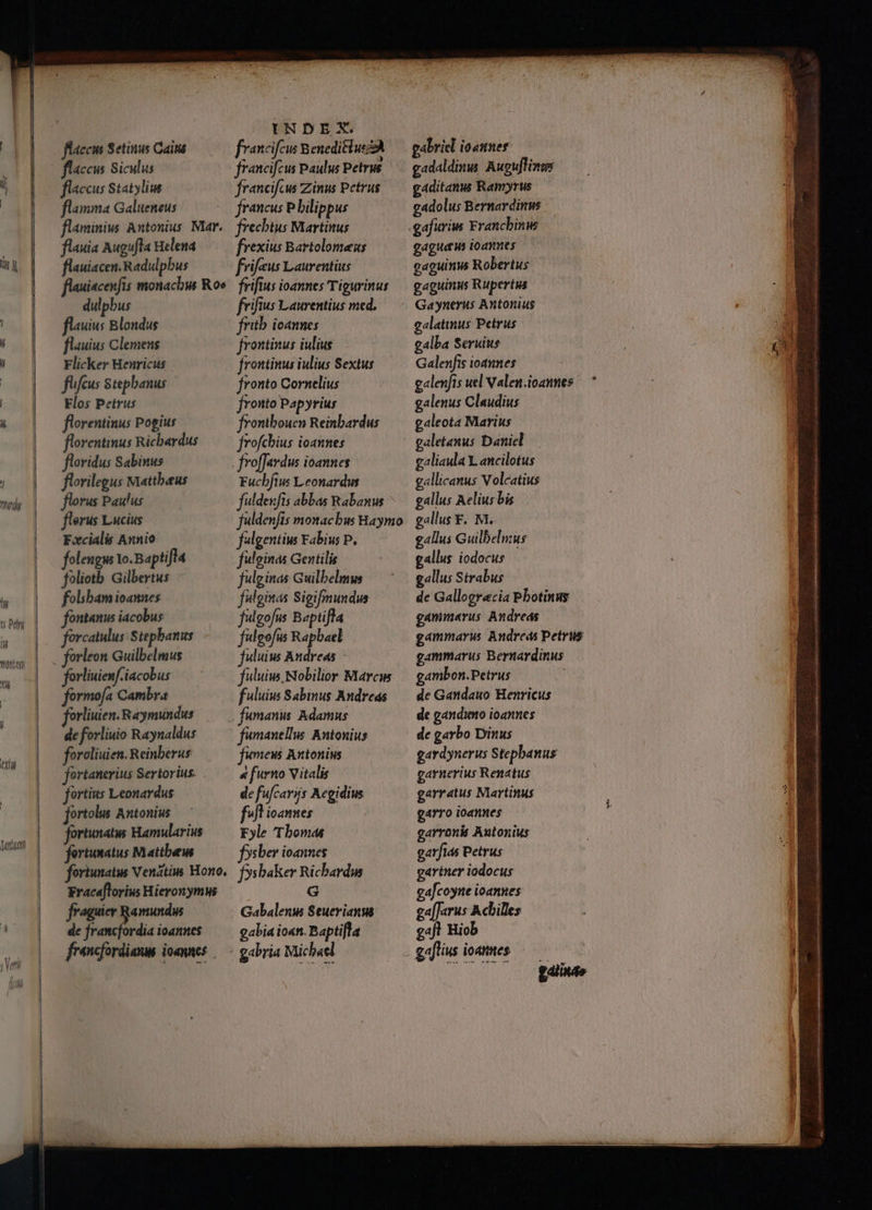 hh m ti Pun i —— — ———À ÉL dulpbus Flos Petrus florus Paulus flerus Lucius de fr INDEX. francifcwe B eneditbuzA francifcus Paulus Petrus francifcus Zinus Petrus francus P bilippus frechtus Martinus frexius Bartolomeus frifeus Laurentius frifius ioannes Tigurinus frifius Laurentius med, frub ioannes frontinus iulius frontinus iulius Sextus fronto Cornelius fronto Papyrius frontbouen Reinbardus frofchius ioannes Fucbftus Leonardus fuldenfis abbas Rabanus juldenfis monacbus Haymo fslgentiu Fabius P. fulginas Gentilis fulginas Guilbelmus fstlginas Sigifmundus filgofus Baptifla fuleofus Rapbael fuluius Andreas fuluiw Nobilior Marcm fuluius Sabinus Andreas fumanellus Antonius finens Antonius « furno Vitalis de fufcariis Aegidius ffl ioannes Fyle Thomas fosber ioannes fosbaker Richardus G Gabalenw Seuevianu gabia io«n. Baptifla galba Seruins gall us Y. M. g4rro ioannes garftas Petrus gafl Hiob x vr -—— ets m— ————— € €—Ó—À